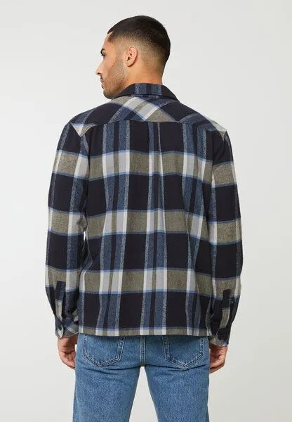 recolution Overshirt aus Bio-Baumwolle | NUE CHECK recolution, Navy (blau), – Produktbild 3 von 4