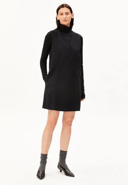 ARMEDANGELS ARMEDANGELS HERRINGBONE PINAAFO Damen Kleid aus Bio-Baumwoll Mix, Dark steel-black, – Produktbild 4 von 4
