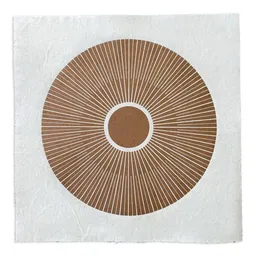 Veskor Cassiopeia Veskor Cassiopeia CENTRAL SUN Sonnen Linoldruck | 40 × 40 cm | Kupfer auf Naturweiß – Produktbild 1 von 1