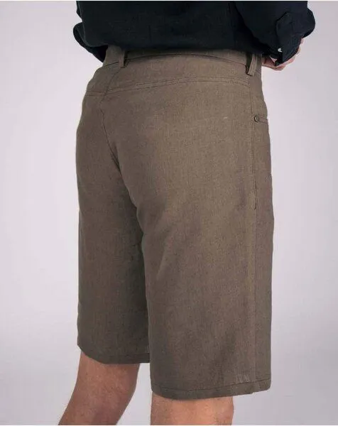 Aatise Aatise Männer Shorts 100% Leinen midi-Länge Ziggy, Braun, – Produktbild 4 von 4