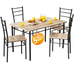 Casaria® Sitzgruppe Leo 5-tlg Eiche – Produktbild 1 von 1