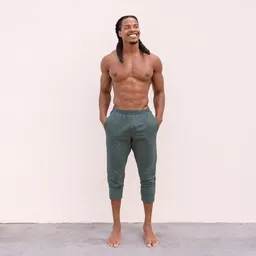 Jaya Jaya ALI UNI - Männer - 3/4 Hose für Yoga und Freizeit aus Biobaumwolle – Produktbild 1 von 1