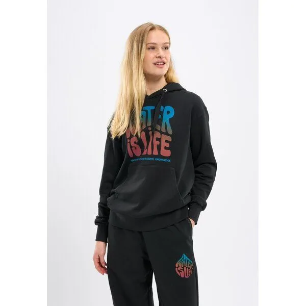 KnowledgeCotton Apparel KnowledgeCotton Apparel Kapuzenpullover WATERAID aus Bio-Baumwolle, Schwarz (black jet), – Produktbild 2 von 4