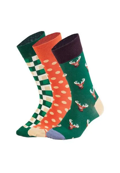 DillySocks DillySocks Socken „Woodland Vibes“, Grün,orange,baige, – Produktbild 1 von 4