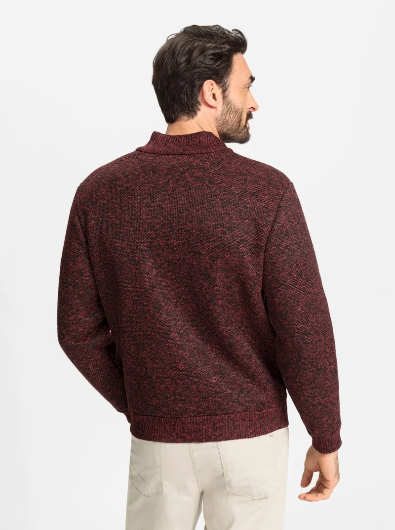 marco donati Strickjacke bordeaux-meliert, Bordeaux-meliert, – Produktbild 1 von 2