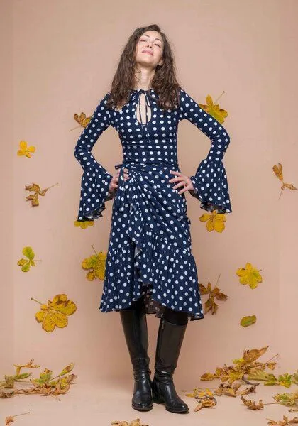 Atelier SNOW Atelier SNOW Polka-Dot Bluse Zinnia aus 100% Bio-Baumwolljersey – Produktbild 2 von 2