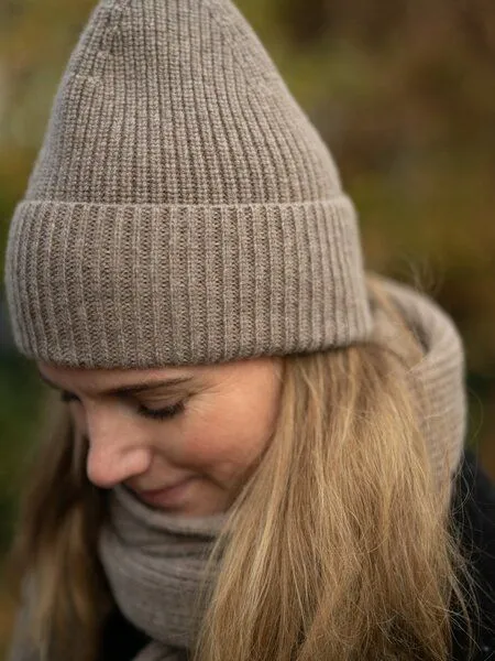 FUXBAU FUXBAU Merino Mütze, Braunmeliert, – Produktbild 2 von 4