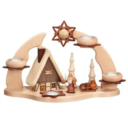 Zeidler Erzgebirge Zeidler Erzgebirge Zeidler Adventsbogen mit Rauchhaus und Weihnachtsmann aus dem Erzgebirge – Produktbild 1 von 1
