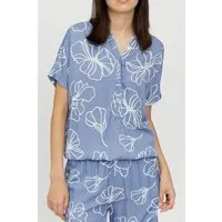 Mazine Mazine Hemdbluse - Benoni Print Blouse - aus Ecovero, Blue lilac (blau), – Produktbild 1 von 1