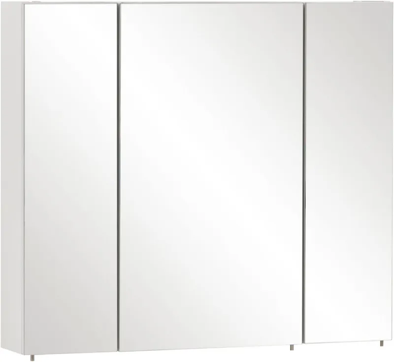 Schildmeyer Spiegelschrank Basic, Spiegelschrank, Made in Germany, B: 80 cm Solide Verarbeitung - Dieses Produkt ist in Deutschland gefertigt, Weiß, – Produktbild 2 von 5