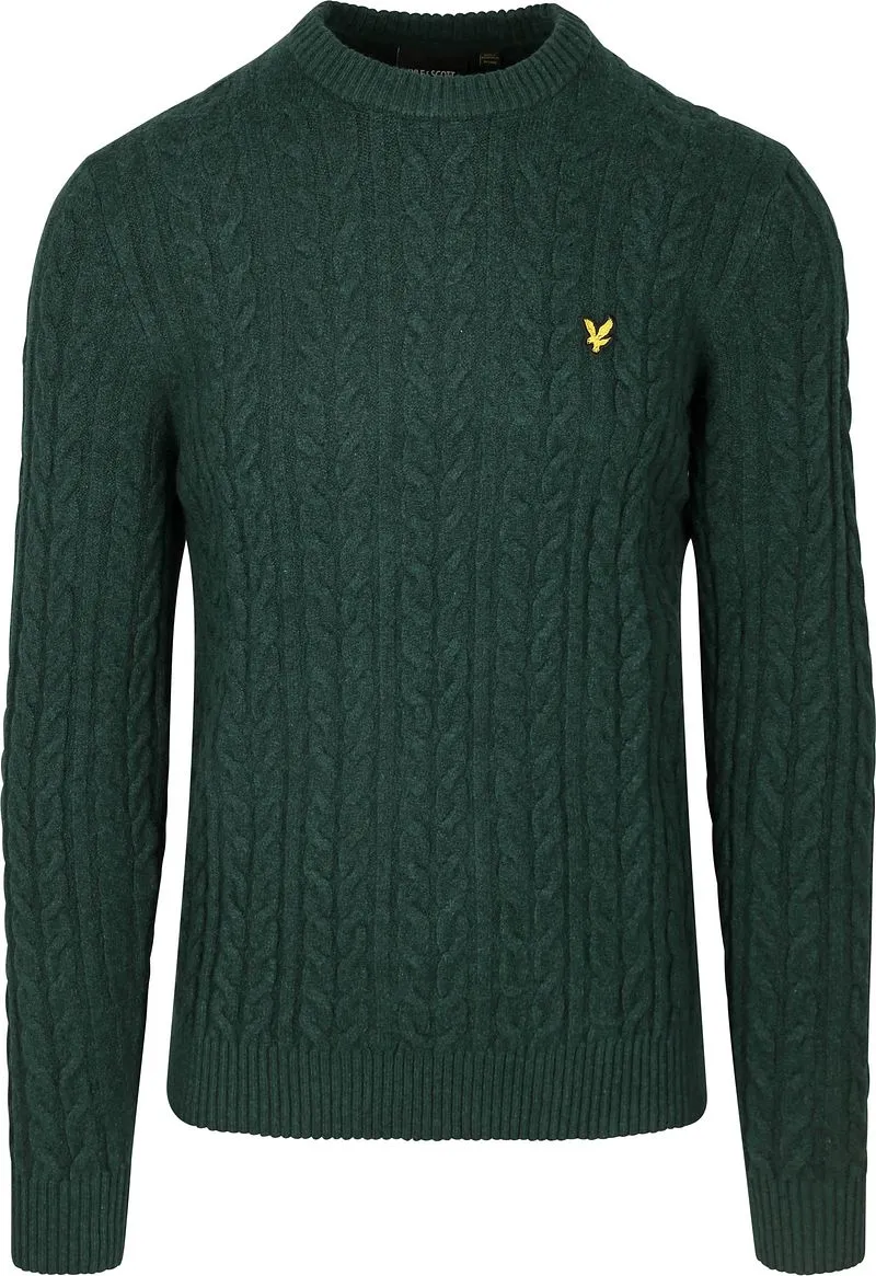 Lyle and Scott Lyle & Scott Cable Pullover Dunkelgrün - Größe XL, Dunkelgrün, – Produktbild 1 von 4