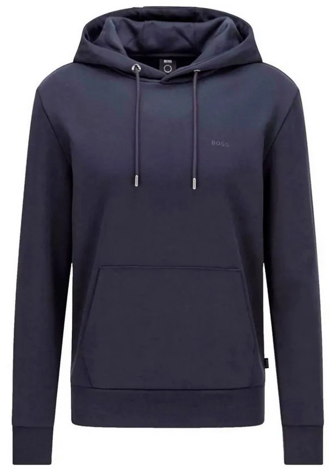 Boss Boss Kapuzensweatjacke Seeger 67 Hoodie Sweater Sweatshirt Kapuze mit verstellbarem Kordelzug und Metallenden, Blau, – Produktbild 1 von 5