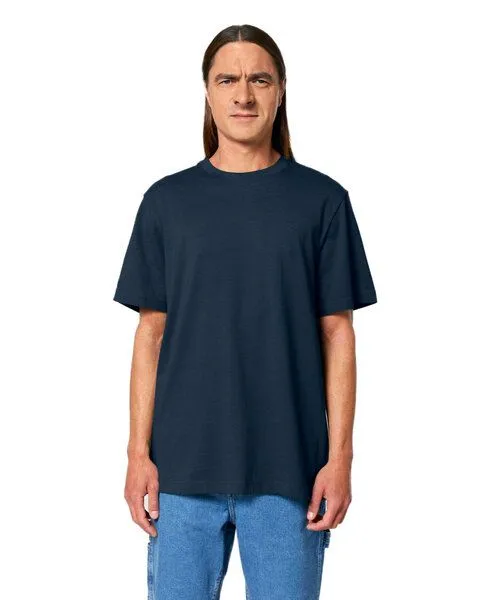 YTWOO YTWOO Nachhaltiges schweres Unisex T-Shirt, Navy, – Produktbild 3 von 4