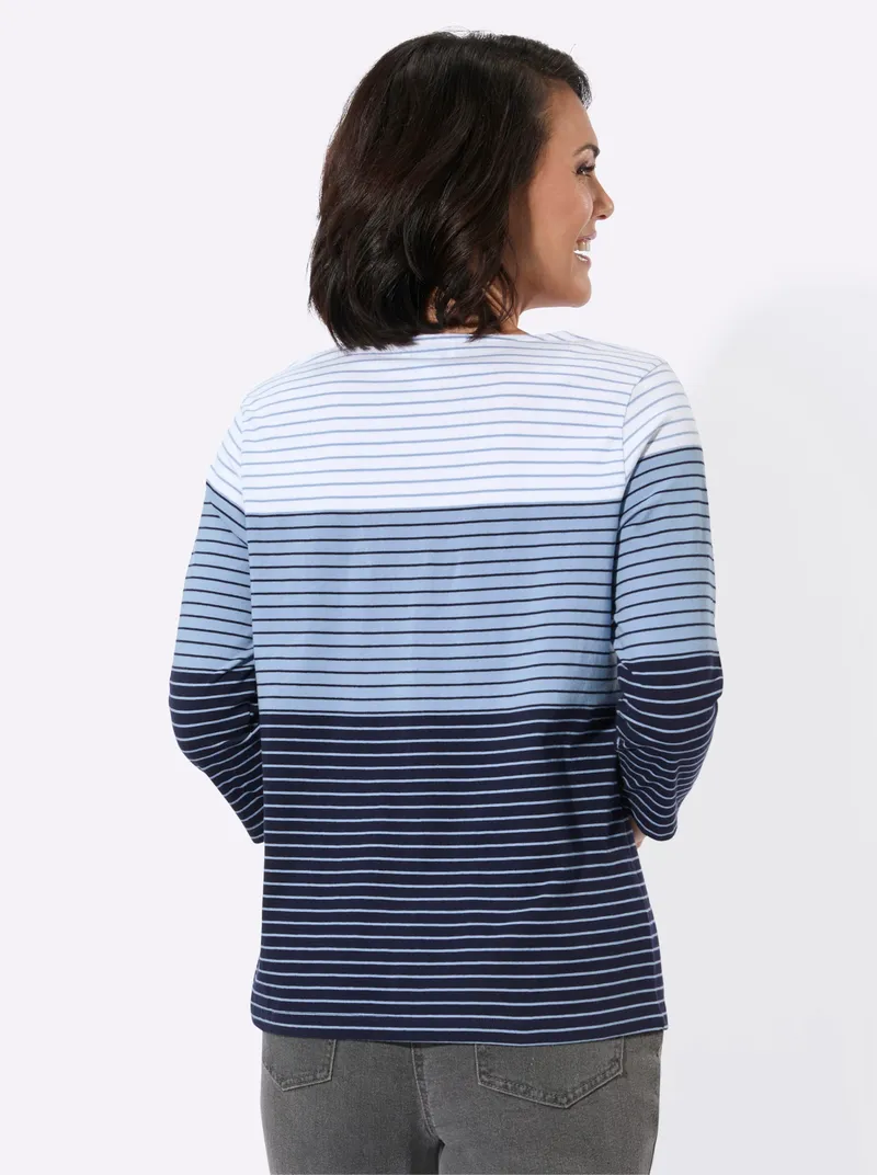 Witt Ringelshirt marine-ecru-geringelt, Marine-ecru-geringelt, – Produktbild 1 von 2