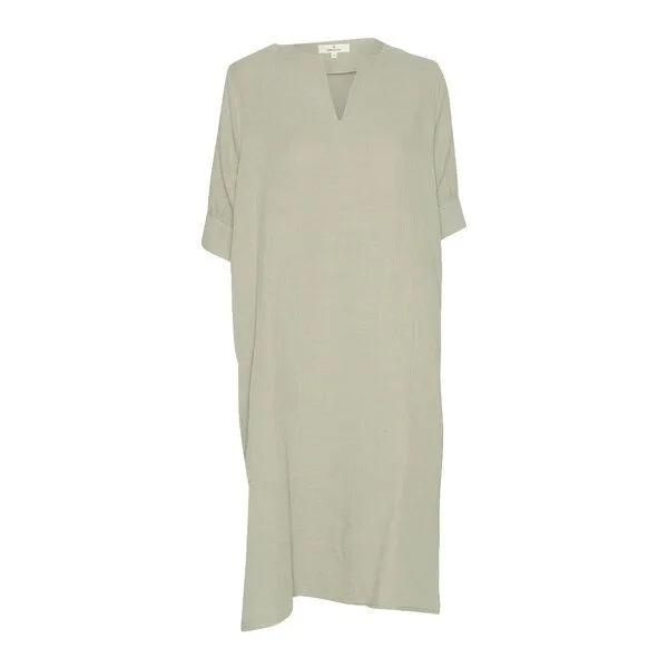 Basic Apparel Basic Apparel Hemdblusenkleid - Iris Dress - aus Bio-Baumwolle, Grün (vetiver), – Produktbild 1 von 4