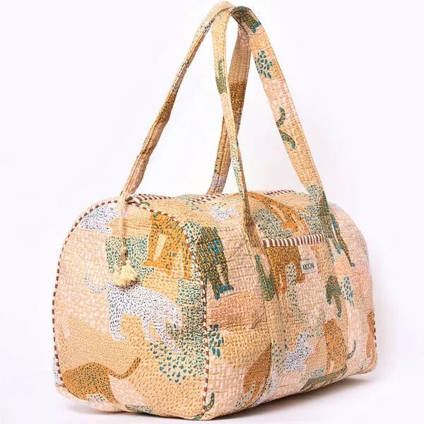 KIKOONI KIKOONI handgefertigte große Baumwolltasche "K. Shopper", Lucky leo beige, – Produktbild 4 von 4