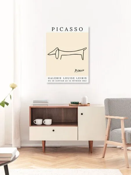 Photocircle Photocircle Poster / Leinwandbild - Picasso Hund – beige – Produktbild 3 von 4