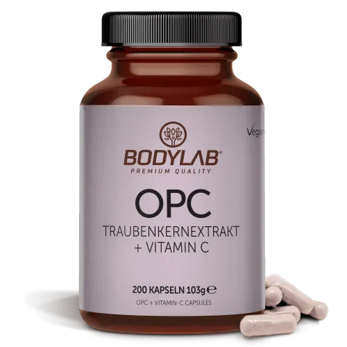 Bodylab24 OPC Traubenkernextrakt + Vitamin C (200 Kapseln) – Produktbild 1 von 1