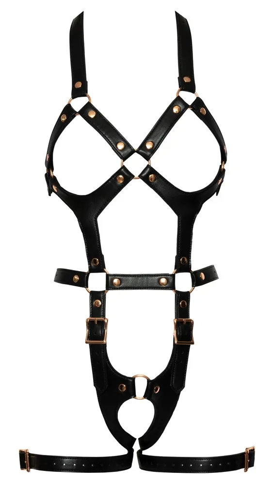 Bad Kitty Harness mit Oberschenkelriemen, Schwarz, – Produktbild 1 von 2