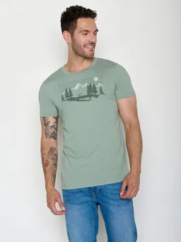 GreenBomb GREENBOMB Bike Mountain Pines Guide - Sportliches T-Shirt aus Bio-Baumwolle / hochwertiger Print / GOTS / Fair & Vegan – Produktbild 1 von 1
