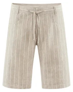HempAge Hempage Herren vegan Shorts Gestreift Distel Beige – Produktbild 1 von 1
