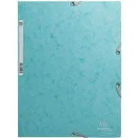 Exacompta 25 Exacompta Sammelmappen "Skandi", 400 g/m², DIN A4, Gummizug, 3 Klappen, frostblau – Produktbild 1 von 1