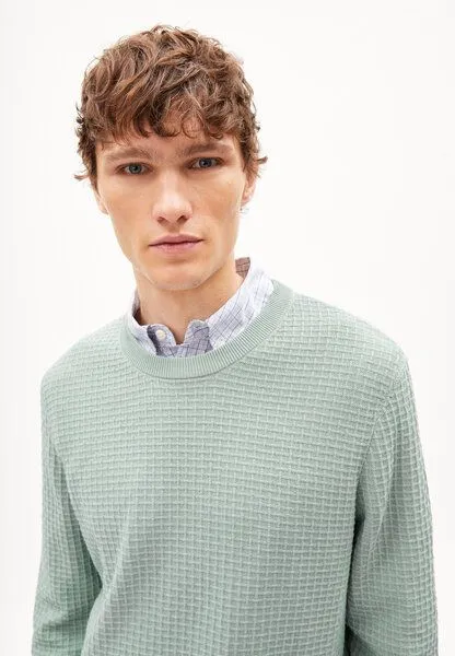 ARMEDANGELS ARMEDANGELS GRAANMO Herren Pullover aus Bio-Baumwolle, Morning dew, – Produktbild 3 von 4