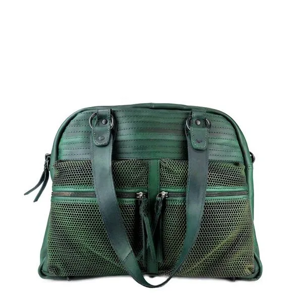manbefair manbefair Shopper Henrietta Leder, Grün, – Produktbild 1 von 4