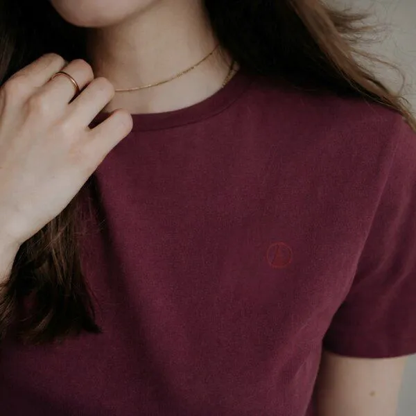 NORDLICHT NORDLICHT Rundhals T-Shirt aus Bio-Baumwolle ALVA, Cherry (rot), – Produktbild 1 von 4