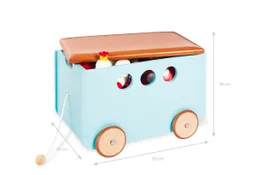 Pinolino Pinolino Spielzeugkiste mit Rollen „Jim”, mint – Produktbild 1 von 1