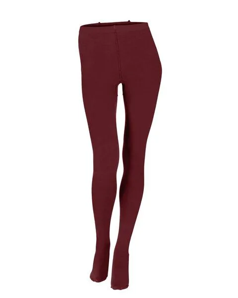 grödo grödo Damen Fein Strumpfhose Blickdicht Bio Baumwolle mit Elasthan, Burgund, – Produktbild 1 von 4