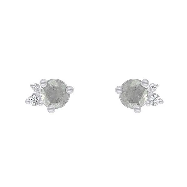 Eppi Eppi Goldohrringe mit Salt´n´Pepper Diamanten Meave, Weiss, – Produktbild 3 von 4