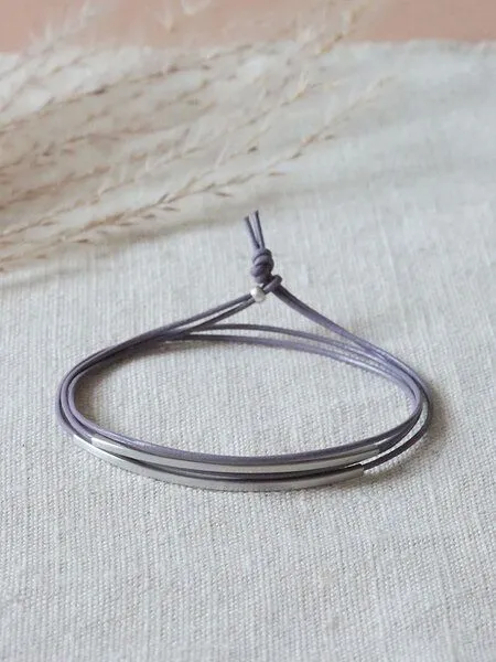 pikfine pikfine Tube Armband “Tingval” silber, Lavendel, – Produktbild 1 von 4