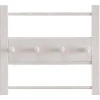 Garderobe "Solvita" Hakenleiste, B 43,6 x T 8 x H 10,1 cm, Kiefer weiß – Produktbild 1 von 1