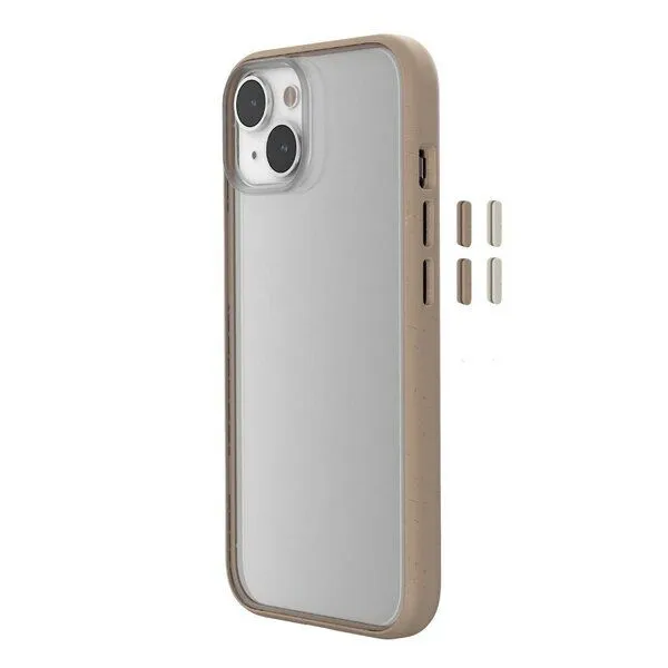 Woodcessories Clear Case - Durchsichtige iPhone Handyhülle von Woodcessories, Taupe/klar, – Produktbild 1 von 4