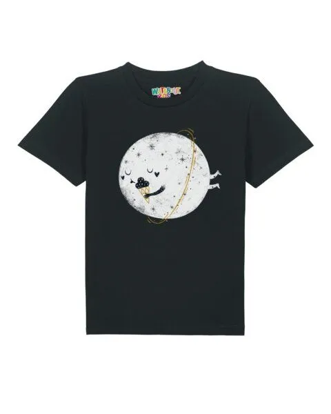 watabout.kids watabout.kids T-Shirt Kinder Planet mit Eis, Black, – Produktbild 1 von 2