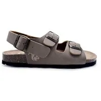 thies Vegane thies ® Eco Bio Backstrap Sandale aus rec. PET mit Kork-Tieffussbett, Elephant grey, – Produktbild 1 von 1