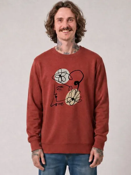 watapparel watapparel Sweatshirt Unisex Self love, Earthy red, – Produktbild 3 von 4