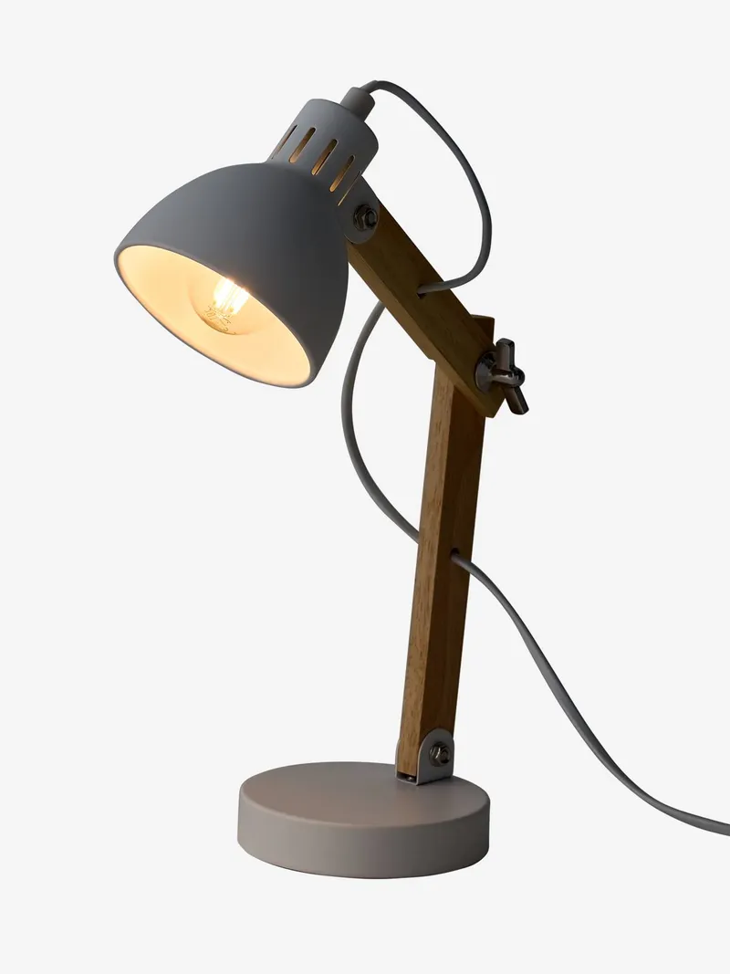 Vertbaudet Schreibtischlampe mit Holz-Gelenkarm Kinderzimmer, Weiß, – Produktbild 3 von 3