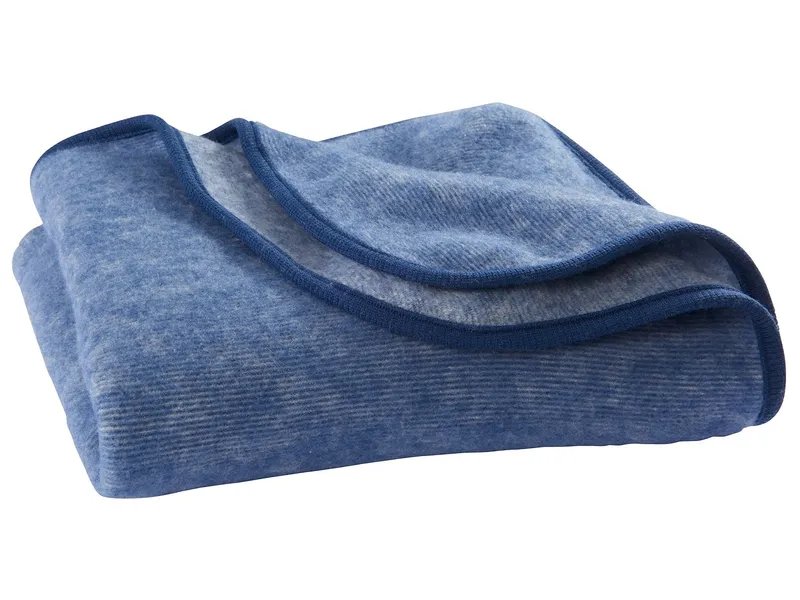 Cosilana Cosilana Babydecke Wolle-Baumwolle Fleece marine Maße 75 x 100 cm, Blau, – Produktbild 1 von 1