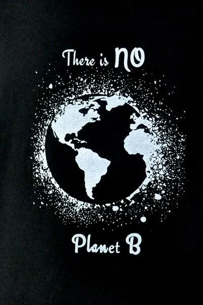 Human Family Human Family Lässiges Herren Tanktop in schwarz mit großem Print - "Jump Planet B" – Produktbild 3 von 4