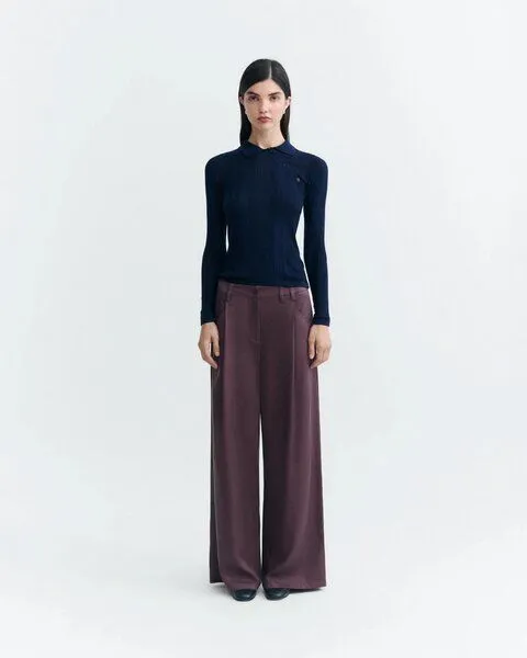 thinking mu thinking mu Damen Hose - Molly Pants - aus Lyocell, Dark wine (weinrot), – Produktbild 2 von 3