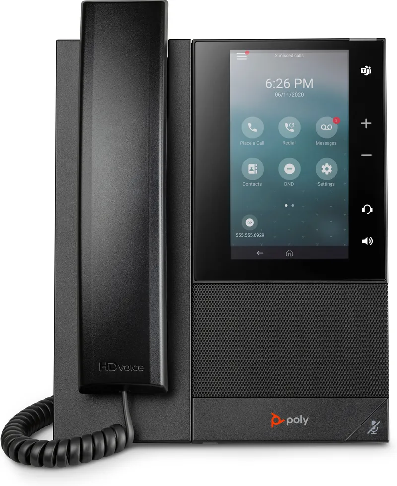 HP HP POLY CCX 505 Business-Medientelefon mit Open SIP und PoE-fähig | 82z82aa | IP-Telefon, Schwarz, – Produktbild 2 von 2