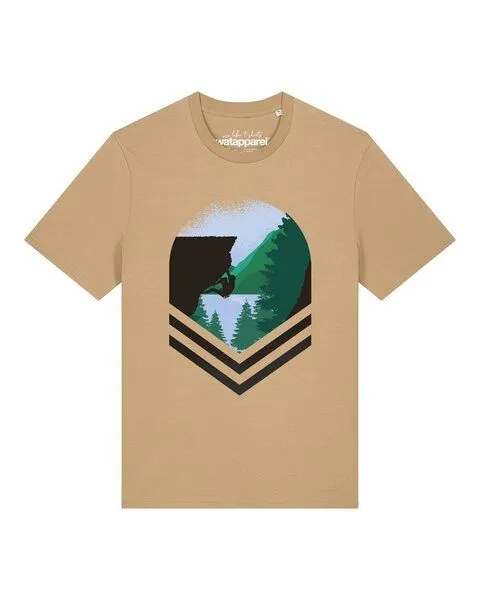 watapparel watapparel T-Shirt Unisex Bay Climbing, Latte, – Produktbild 1 von 2