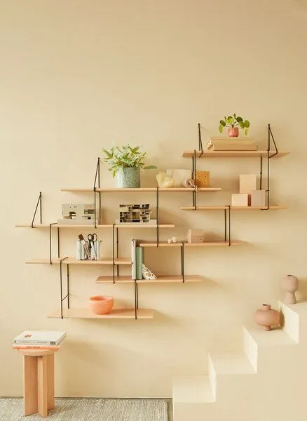 Hausen Hausen Wandregal LINK Duo shelf beech / black, Black, – Produktbild 2 von 4