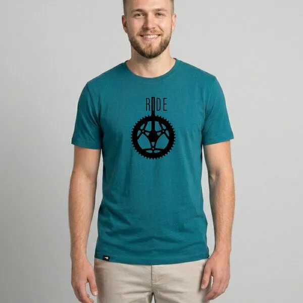 little kiwi little kiwi Herren T-Shirt, "Ride", Ocean depth (blau), – Produktbild 1 von 2