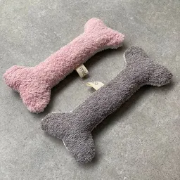 mio eco mio eco SET: Zwei hochwertige Upcycling Hundespielzeuge aus Hotel-Handtüchern zero waste rosa-weiss & grau-weiss – Produktbild 1 von 1