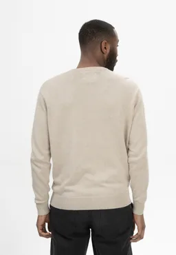 MELA MELA Herren vegan Strickpullover Himal Pebble Melange – Produktbild 1 von 1