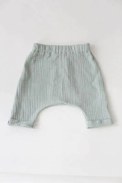 NoniKids Berlin Baby Baggy Hose Bio Musselin | NoniKids Berlin, Senf, – Produktbild 3 von 4