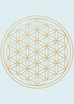 Crystal and Sage Crystal and Sage Poster Blume des Lebens, türkis und gold – Produktbild 1 von 1